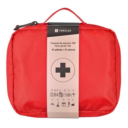 FORCLAZ - 41 Pieces First-Aid Kit - 100, Red