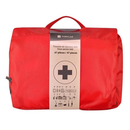 FORCLAZ - 500 Ul Emergency First Aid Kit 47 Piece, Red