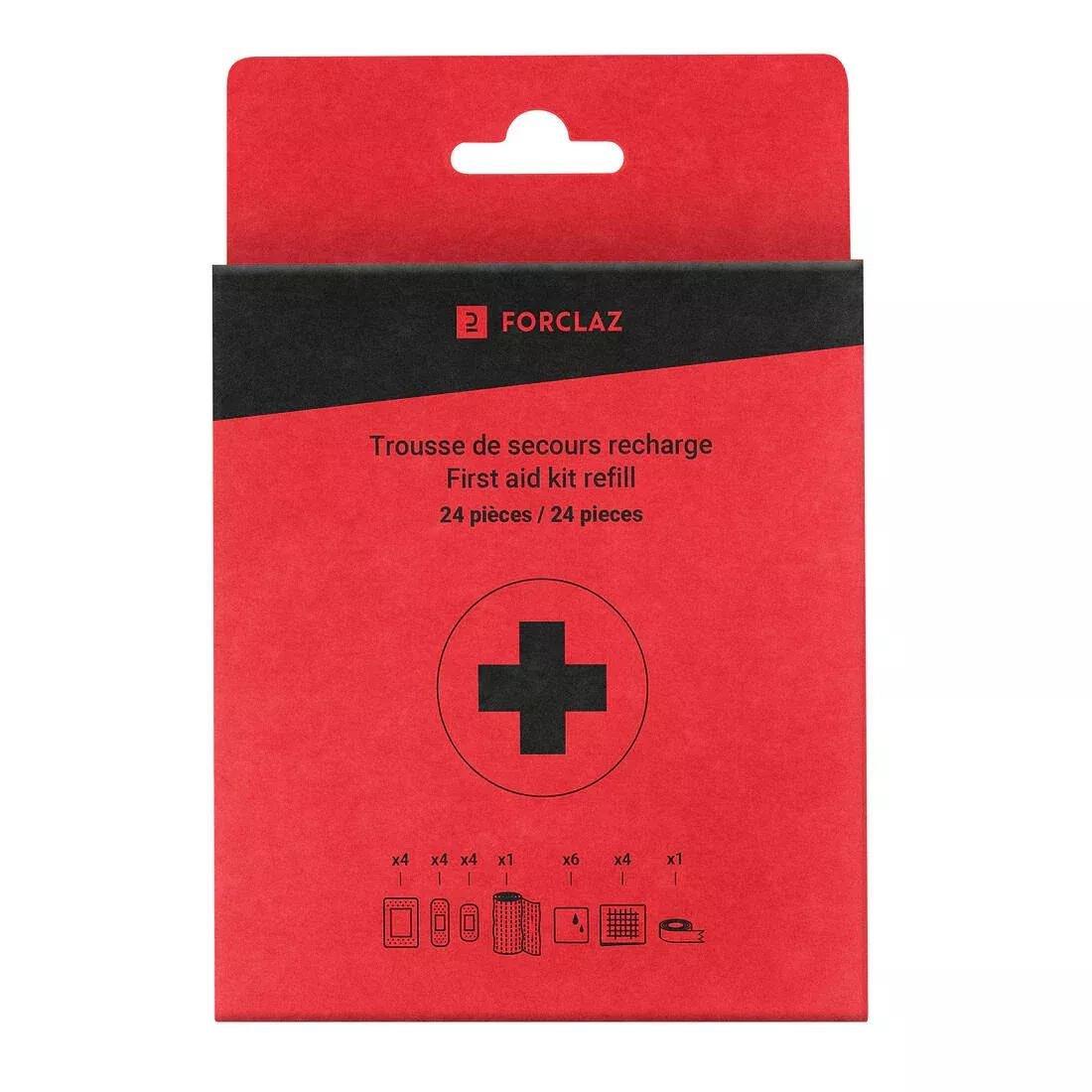 First Aid Kit Refill - 24 Piece Title, Red, , large image number 0