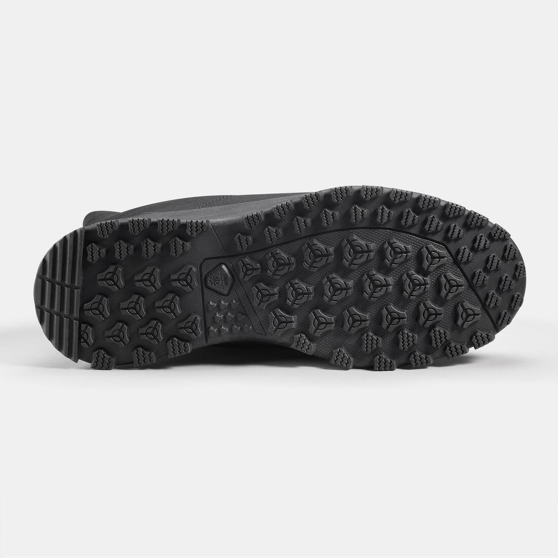 BLACK Women's warm waterproof snow hiking boots - SH100 Velcro, No Color, large image number 3