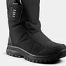 QUECHUA - Women Warm Waterproof Snow Hiking Boots - Sh100 Velcro, Black