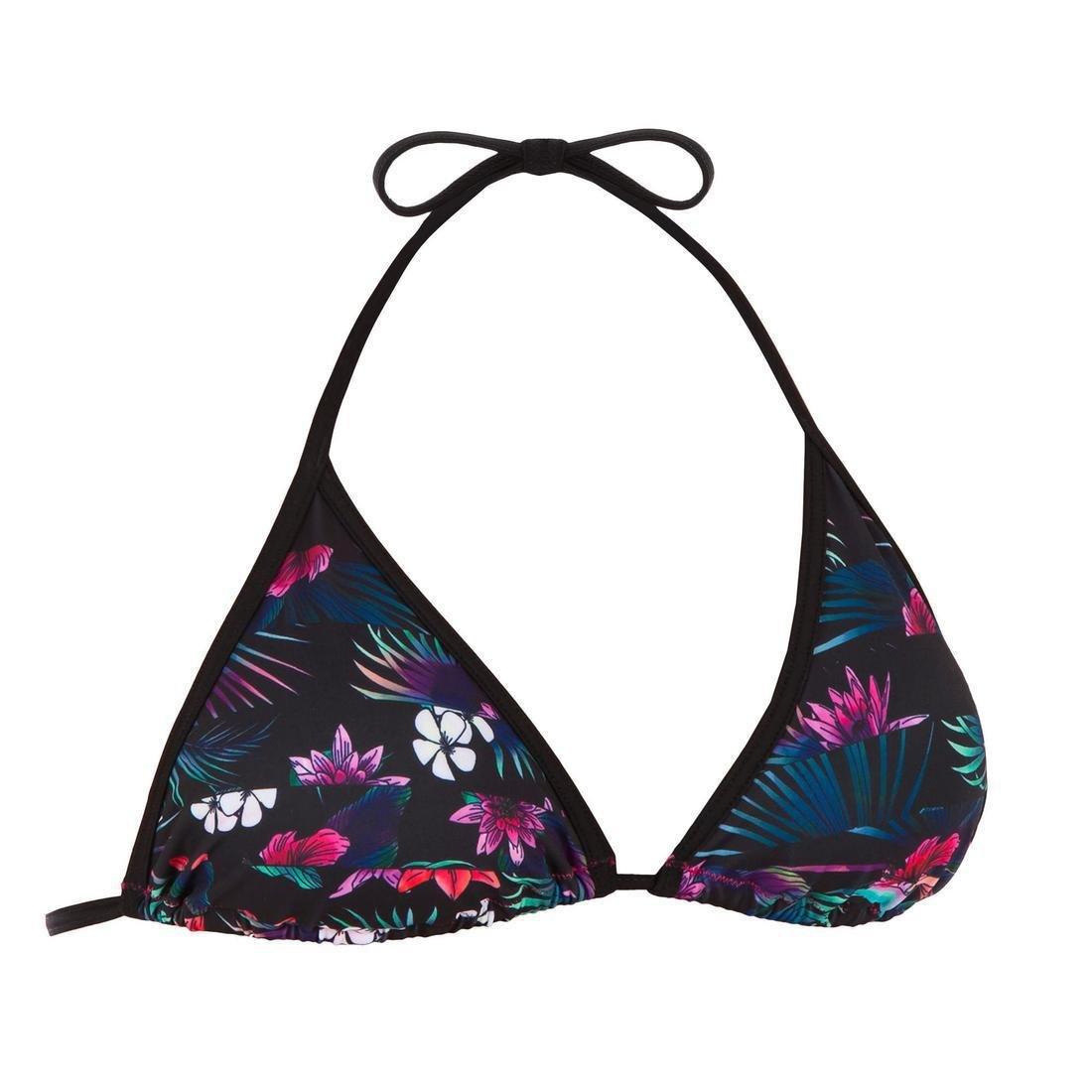 Womens Sliding Triangle Swimsuit Top With Removable Padded Cups Mae Bora, Black, , large image number 1