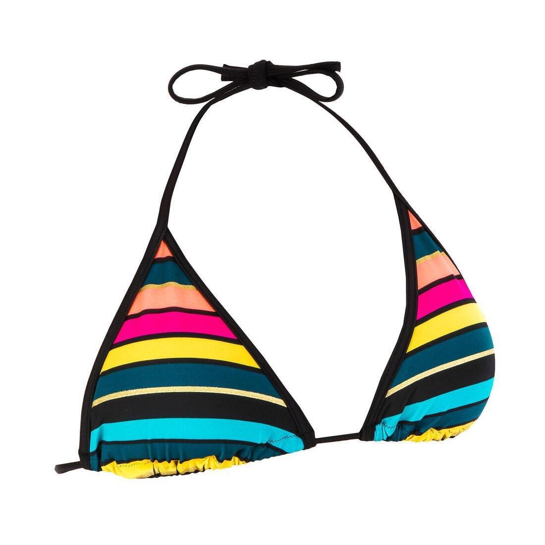 Womens Sliding Triangle Swimsuit Top With Removable Padded Cups Mae Bora, Black, , large image number 10