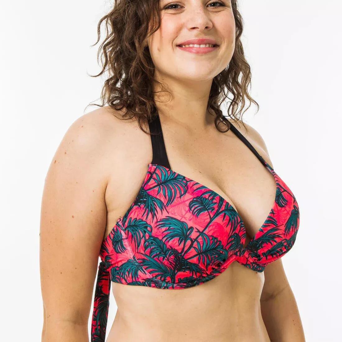 Women's push-up swimsuit top ELENA FOLY, pink, , large image number 5
