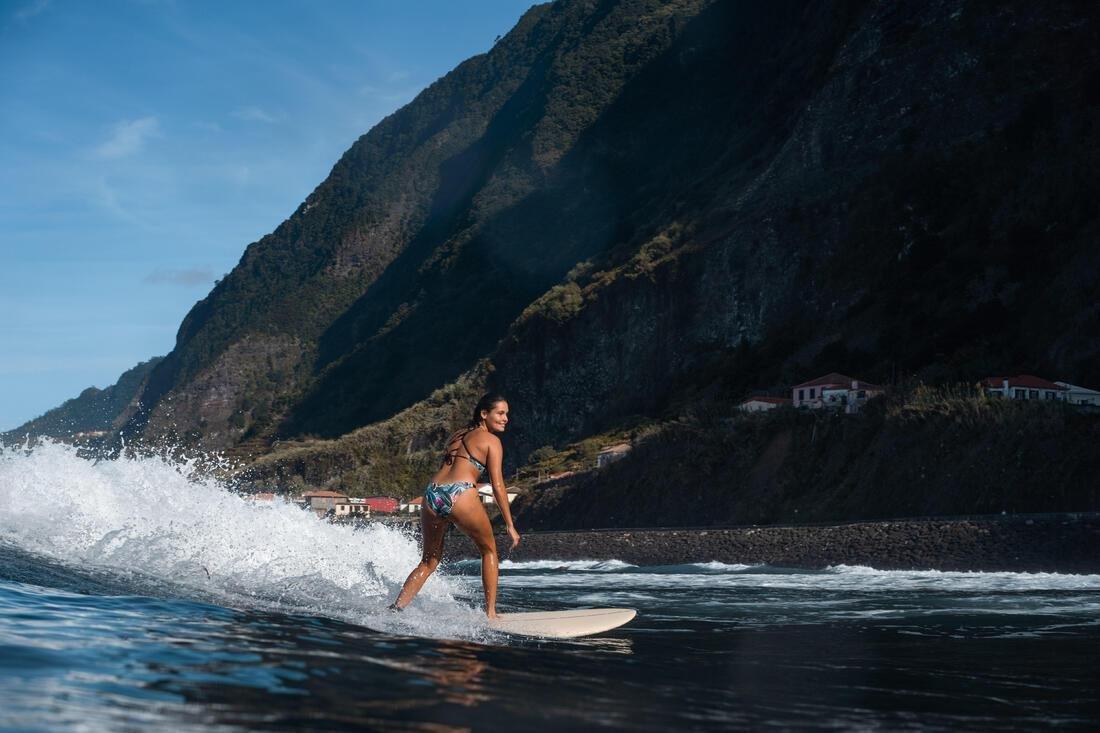 Women Surfing Swimsuit Bikini Top With Adjustable Back, Green, No Color, large image number 14