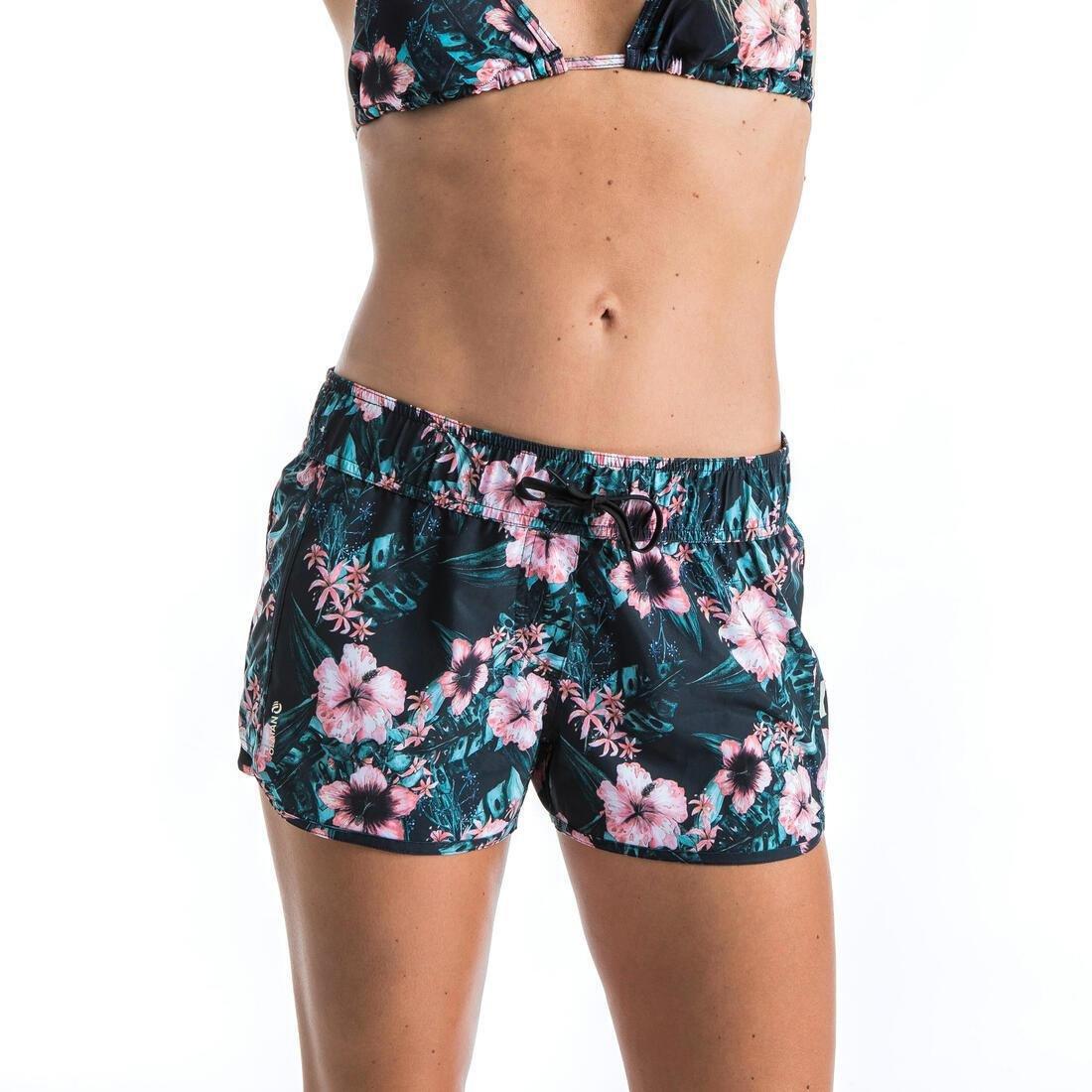 Women's Boardshorts With Elasticated Waistband And Drawstring Tini Colorb, Black, , large image number 2