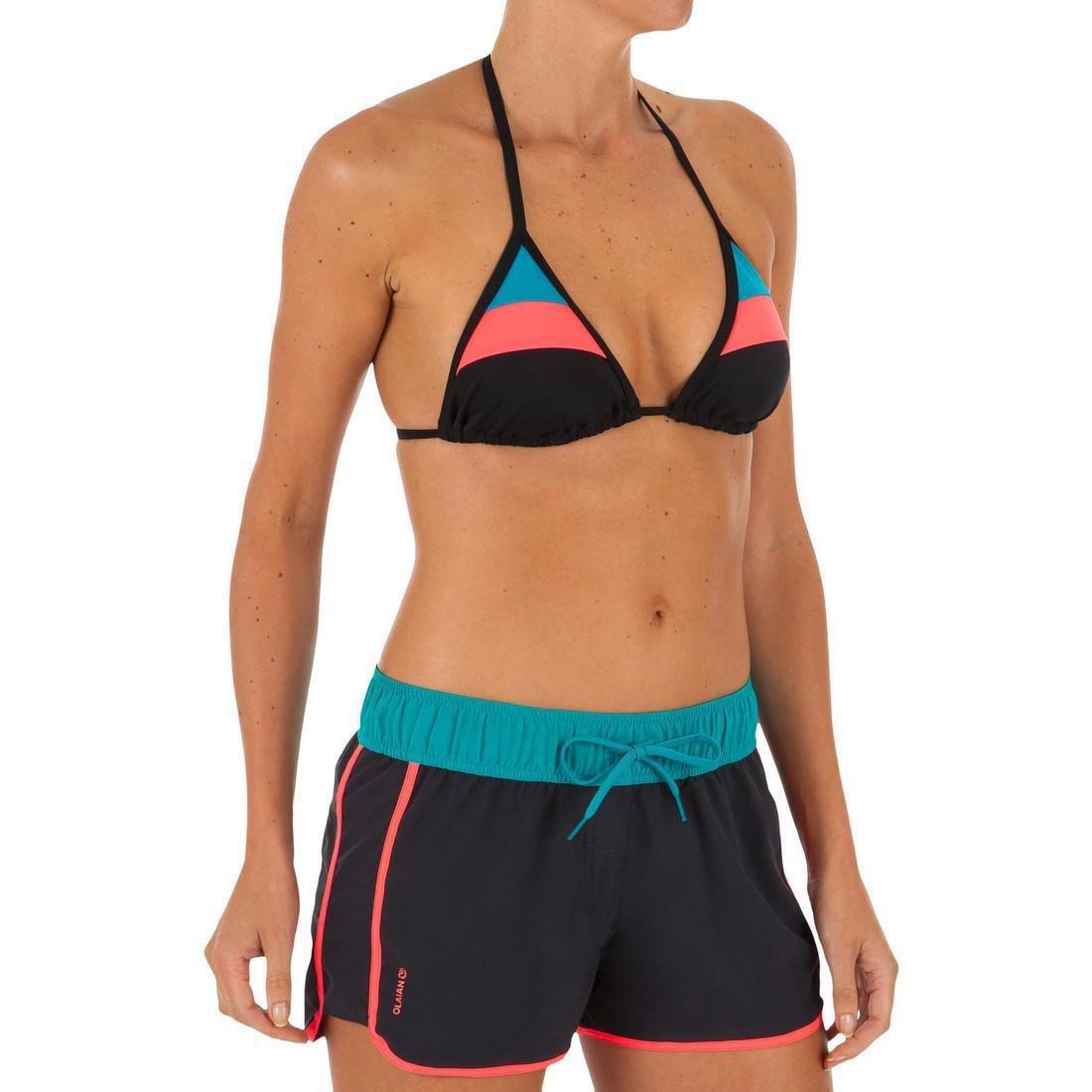 Women's Boardshorts With Elasticated Waistband And Drawstring Tini Colorb, Black, , large image number 3