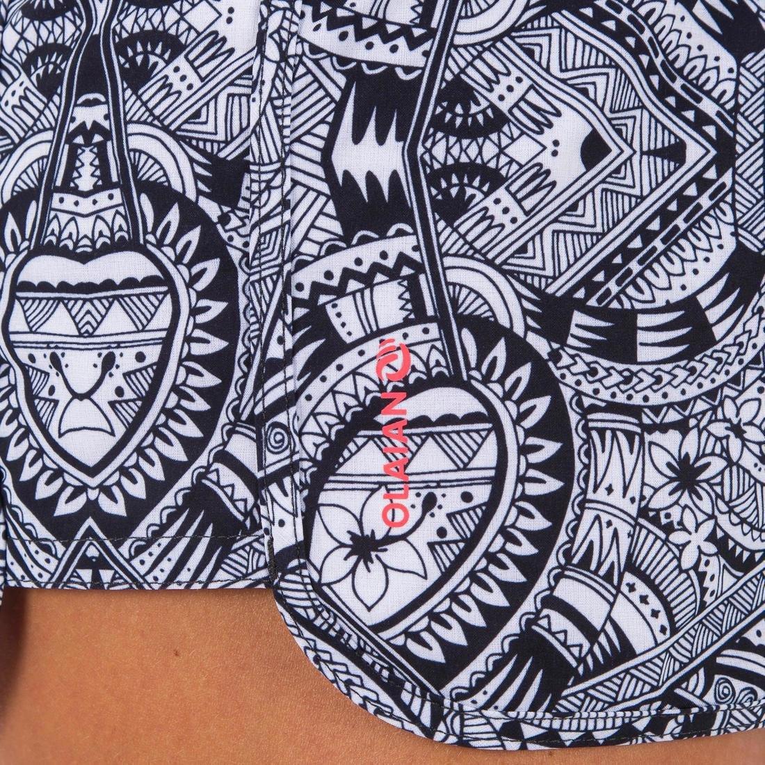 Women's Boardshorts With Elasticated Waistband And Drawstring Tini Colorb, Black, , large image number 8