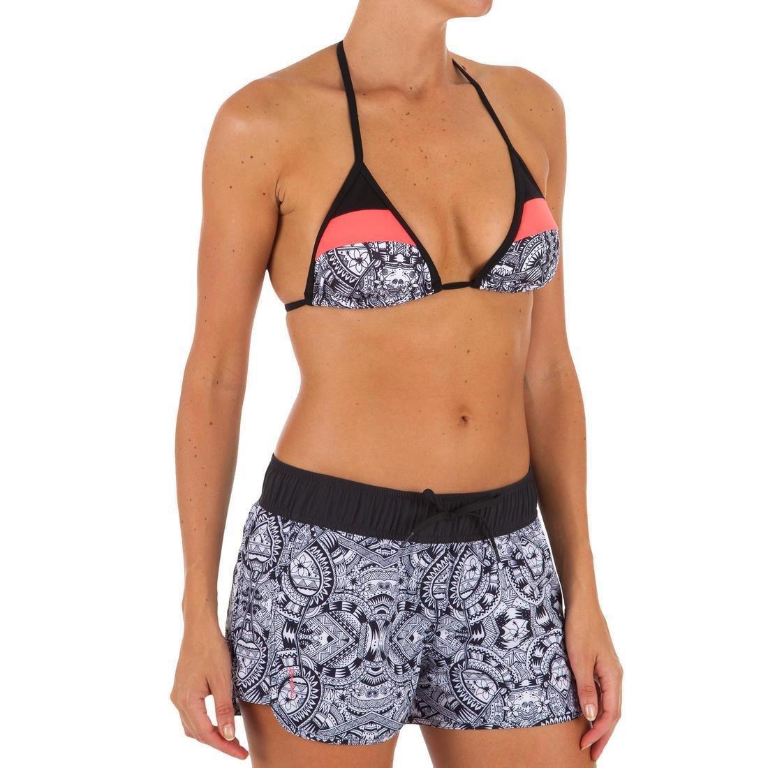 Women's Boardshorts With Elasticated Waistband And Drawstring Tini Colorb, Black, , large image number 9