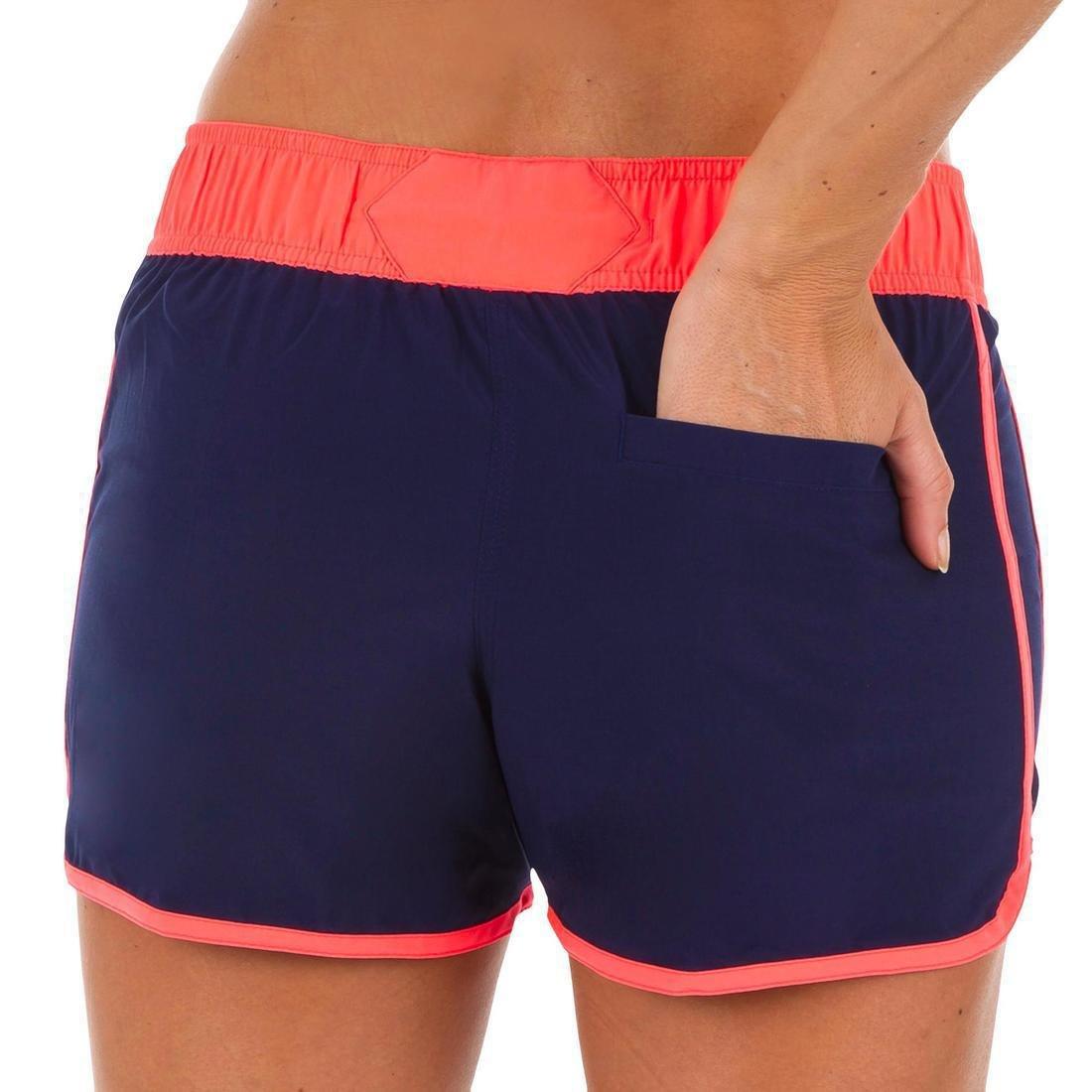 Women's Boardshorts With Elasticated Waistband And Drawstring Tini Colorb, Black, , large image number 10