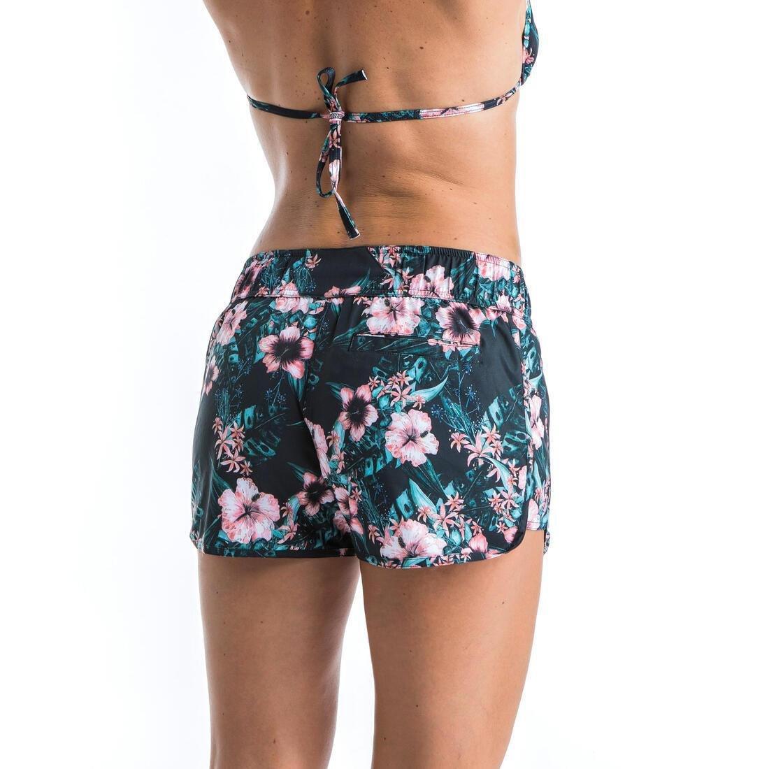 Women's Boardshorts With Elasticated Waistband And Drawstring Tini Colorb, Black, , large image number 11