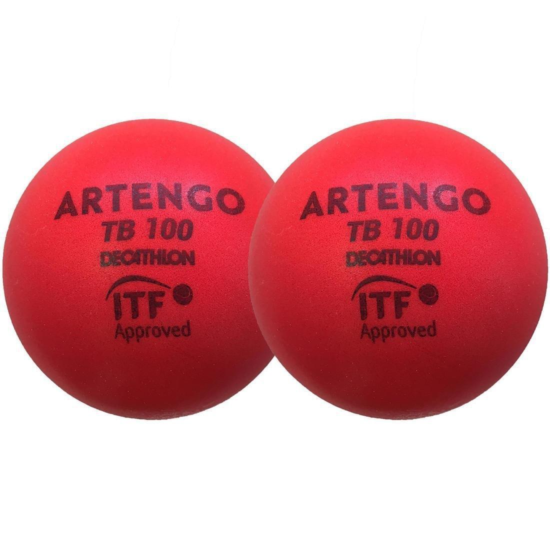 ARTENGO - Foam Tennis Ball TB100 Twin-Pack