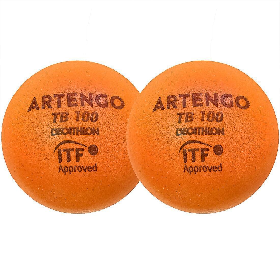 Foam Tennis Ball TB100 Twin-Pack, No Color, large image number 1