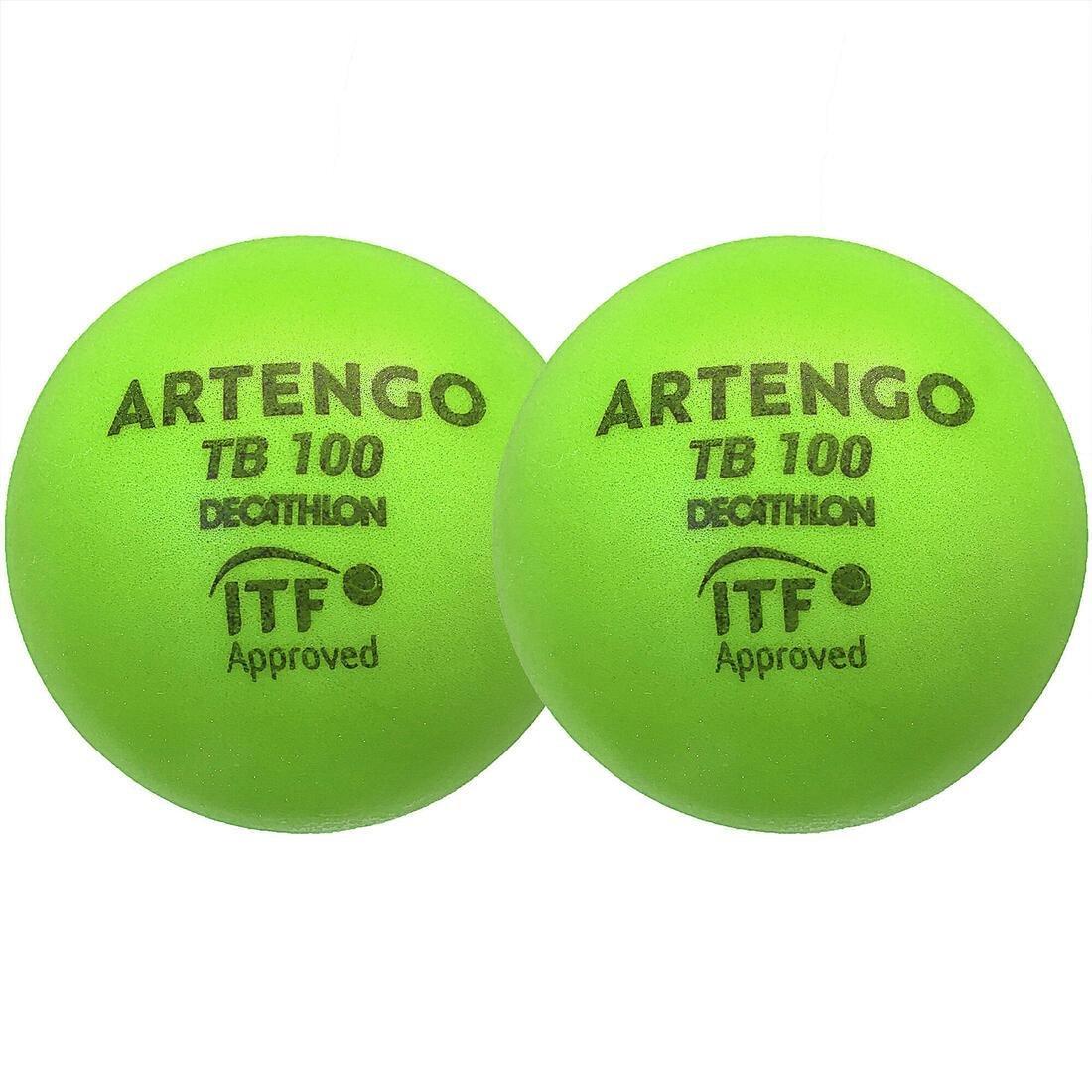 Foam Tennis Ball TB100 Twin-Pack, No Color, large image number 2
