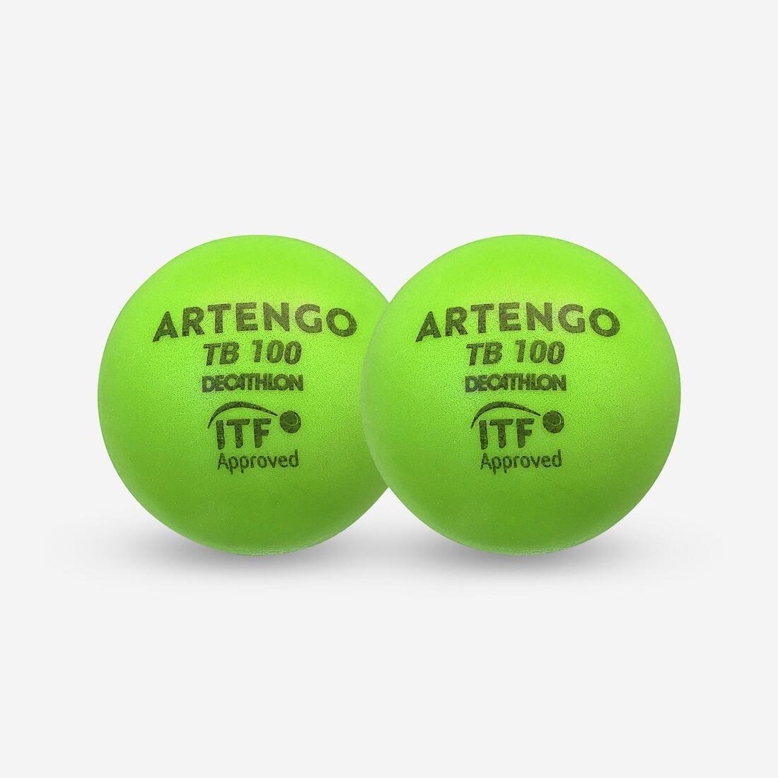 Foam Tennis Ball TB100 Twin-Pack, No Color, large image number 5