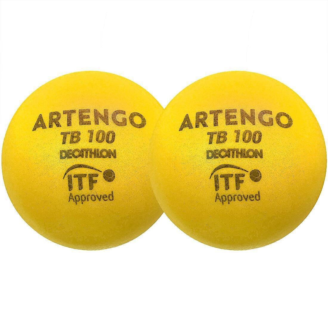 Foam Tennis Ball TB100 Twin-Pack, No Color, large image number 7