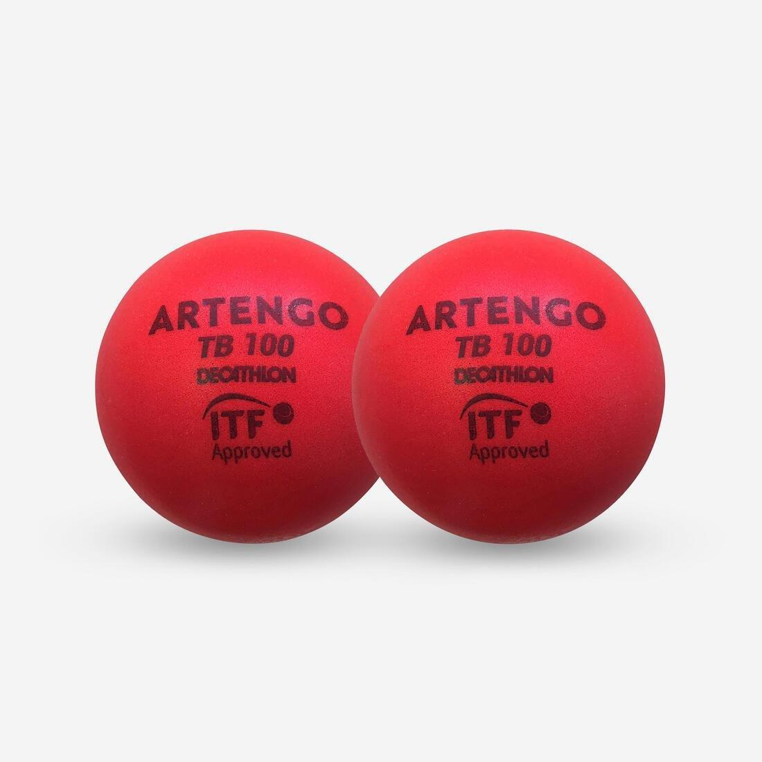 Foam Tennis Ball TB100 Twin-Pack, No Color, large image number 8