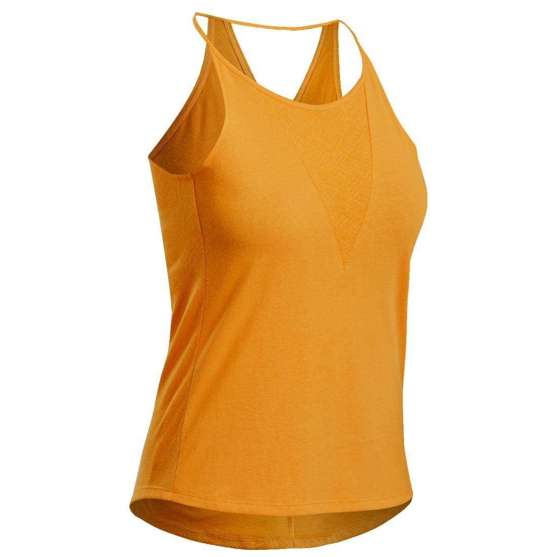Womens Country Walking Vest Top Nh500, Khaki Brown, No Color, large image number 3