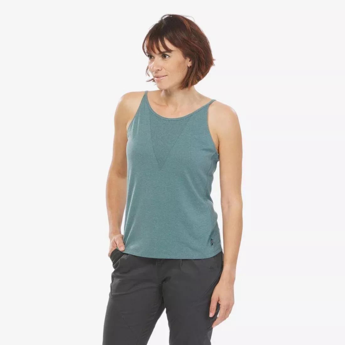 Women Hiking Vest - NH500, Khaki, No Color, large image number 0