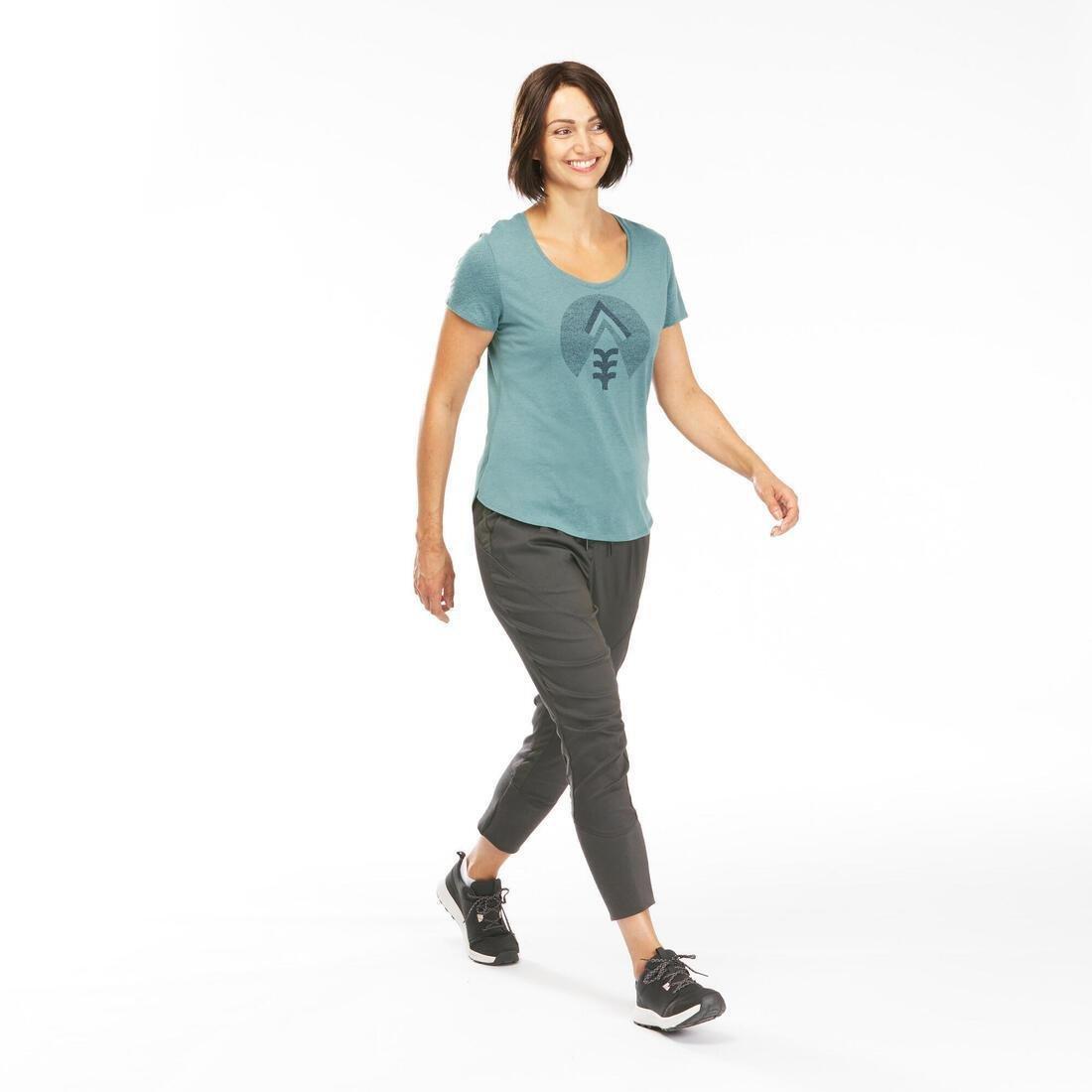 Women's Country Walking T-shirt, NH500, Frozen Cedar, , large image number 2