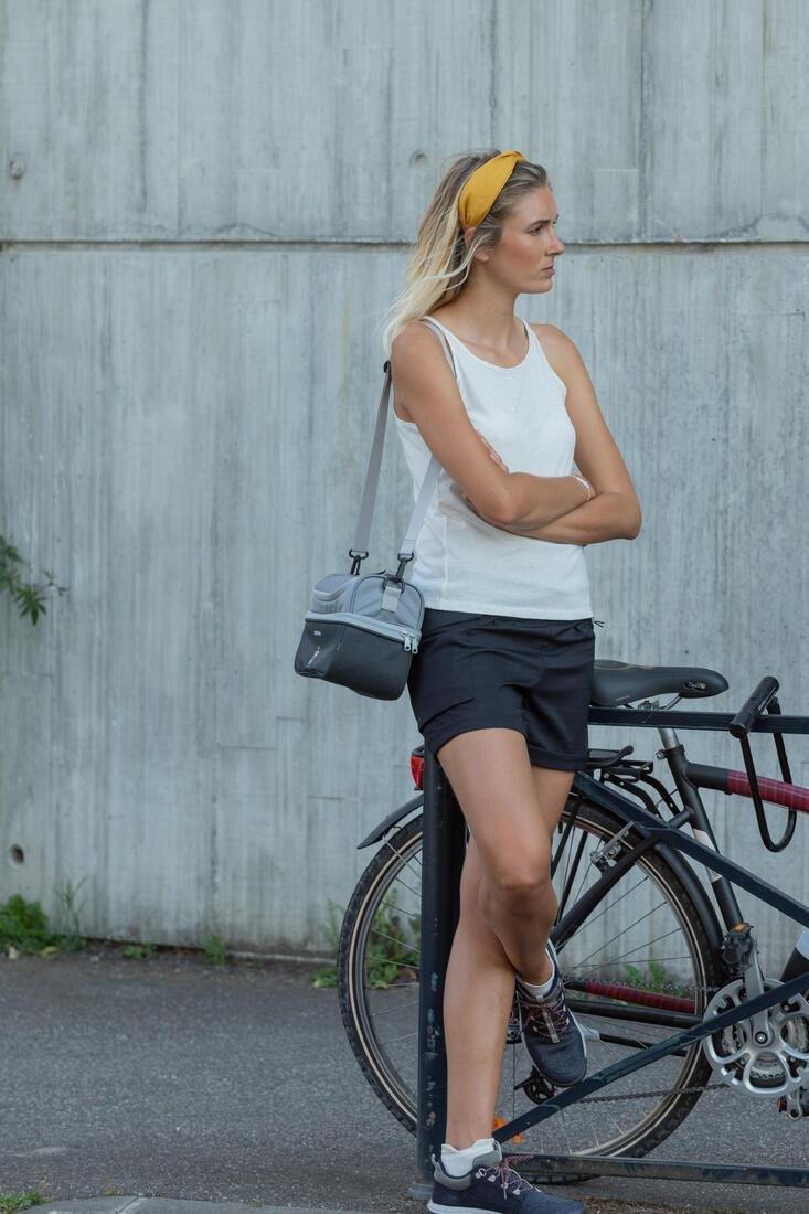 Women's Country Walking Shorts Nh500 Regular, Black, No Color, medium