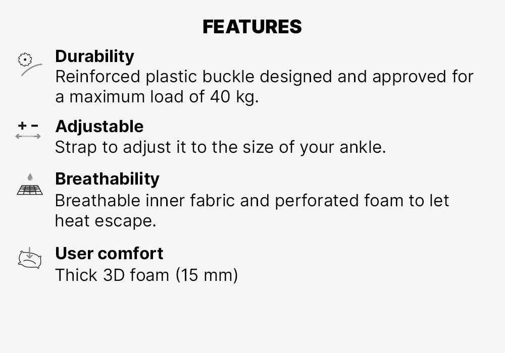 Weight Training Ankle Strap, Black, No Color, medium