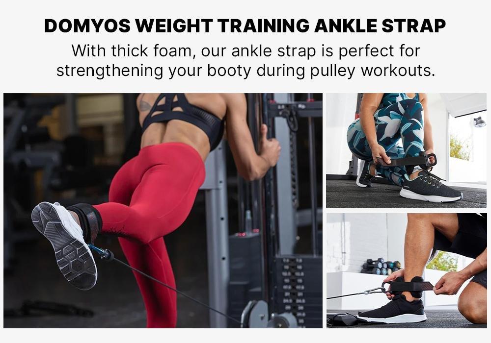 Weight Training Ankle Strap, Black, No Color, medium