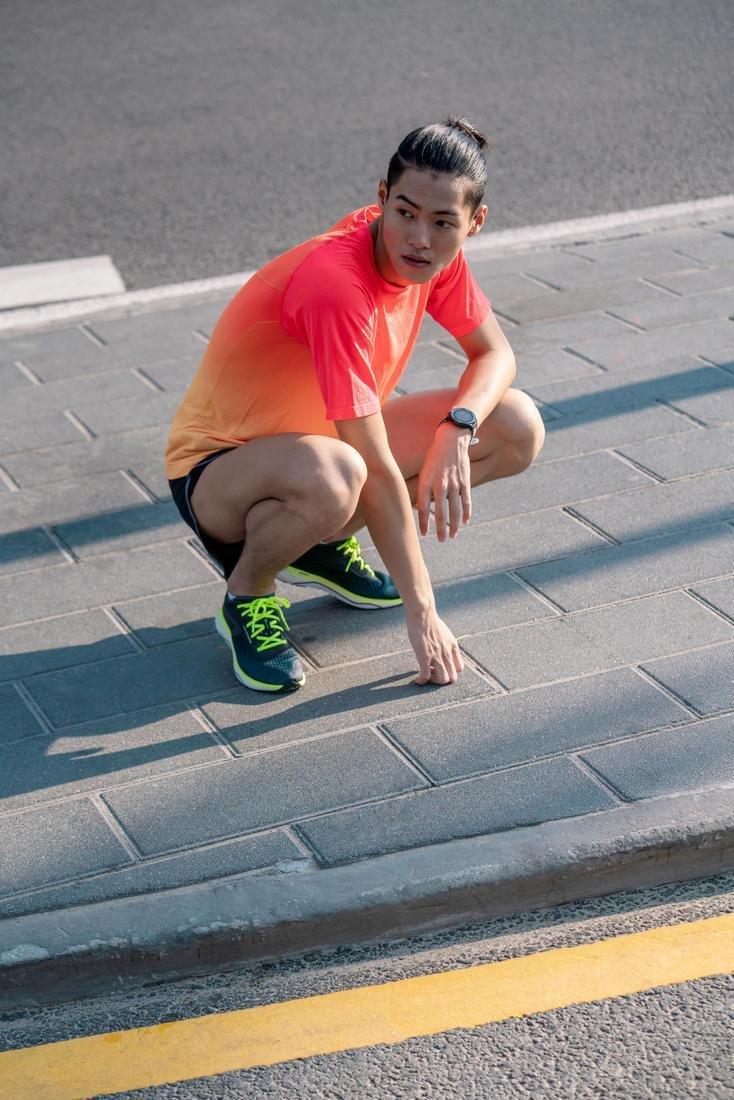 Men Split Running Shorts, Black, No Color, large image number 8