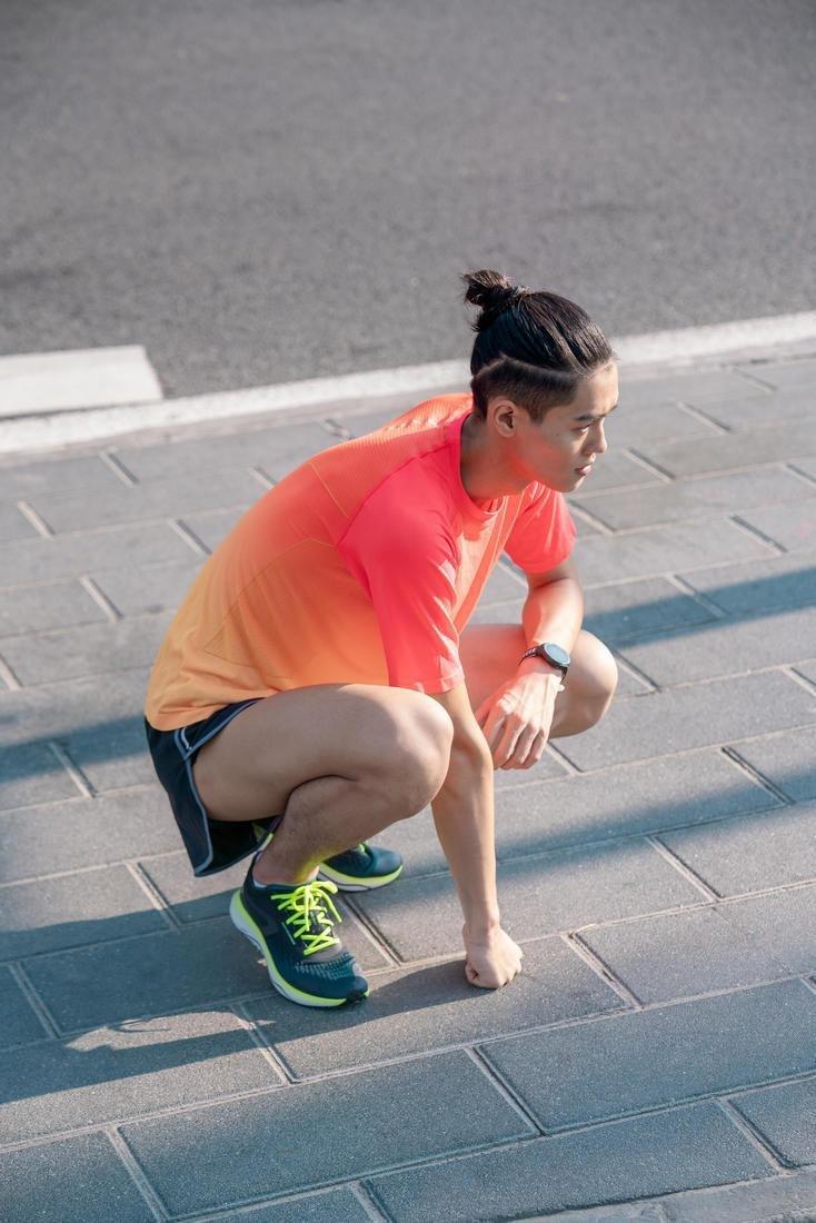 Men Split Running Shorts, Black, No Color, large image number 9