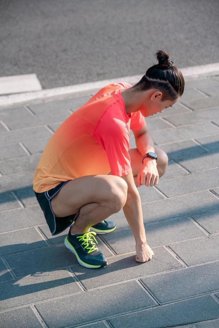 Men Split Running Shorts, Black, No Color, large image number 10