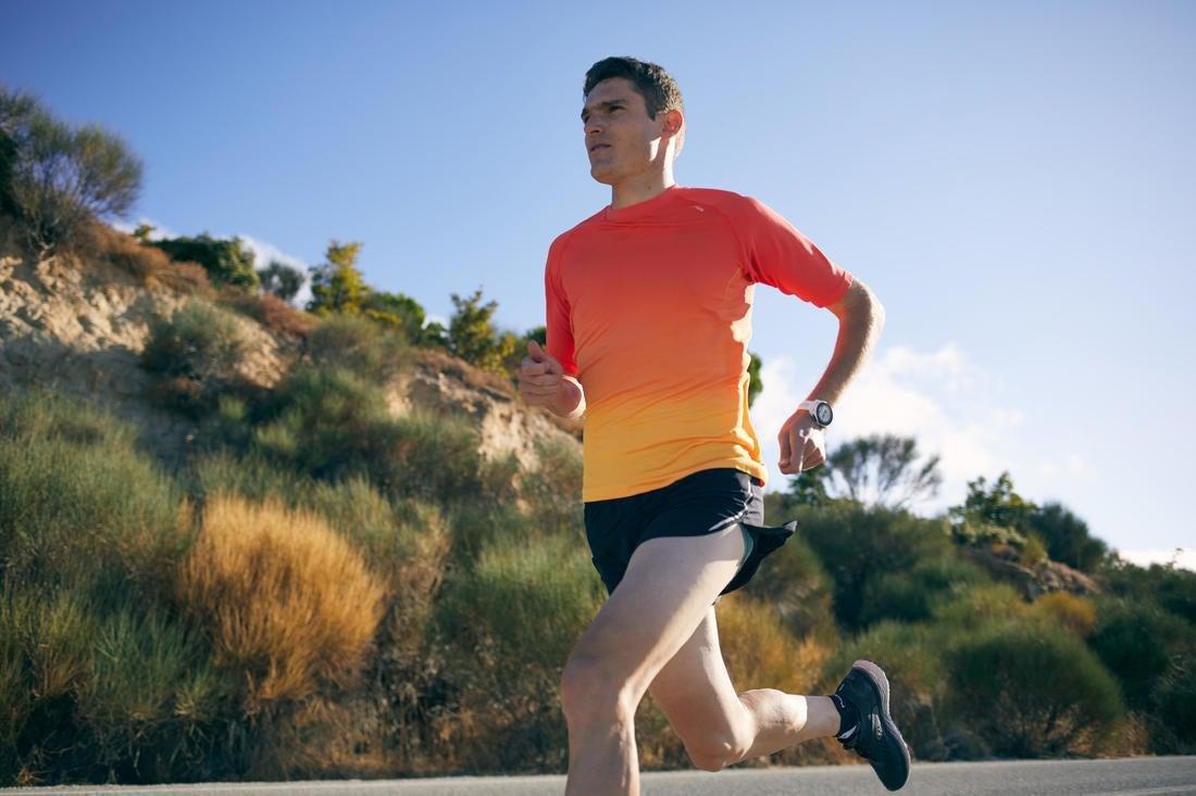 Men Split Running Shorts, Black, No Color, large image number 12