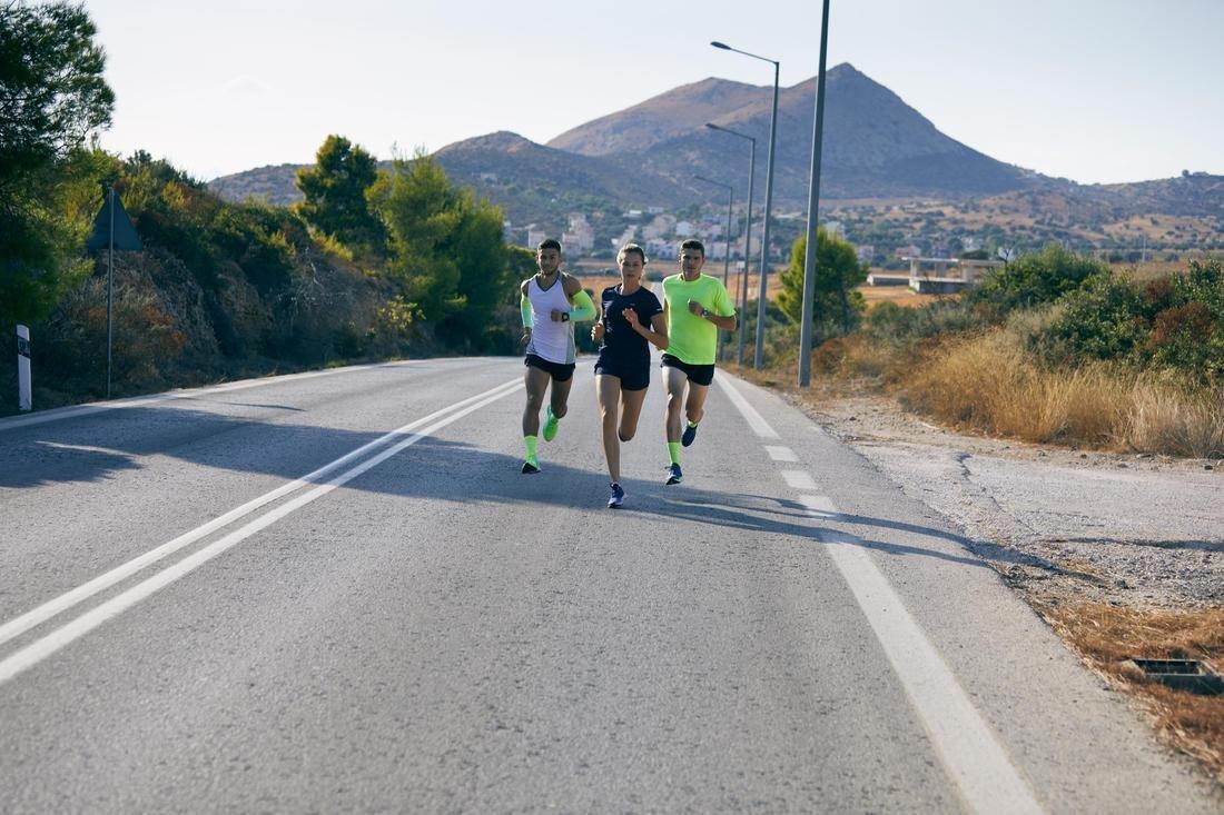 Men Split Running Shorts, Black, No Color, large image number 14