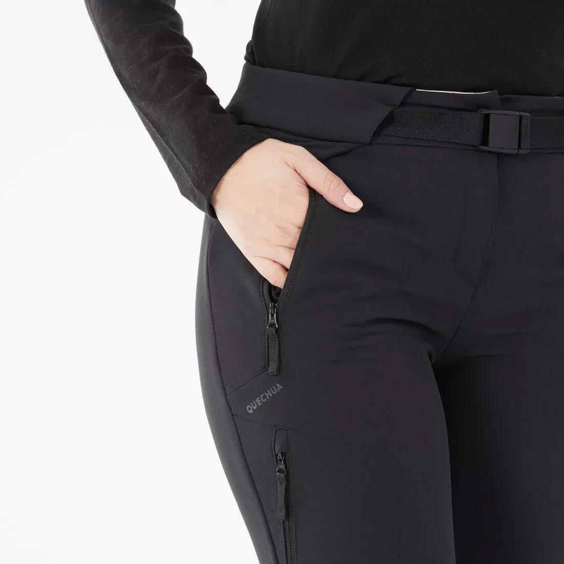 BLACK WOMEN'S WARM WATER-REPELLENT SNOW HIKING TROUSERS - SH500 MOUNTAIN, , large image number 5
