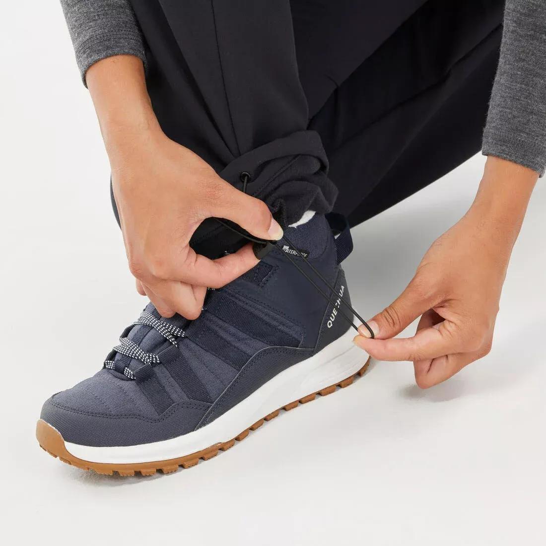 BLACK WOMEN'S WARM WATER-REPELLENT SNOW HIKING TROUSERS - SH500 MOUNTAIN, No Color, large image number 7