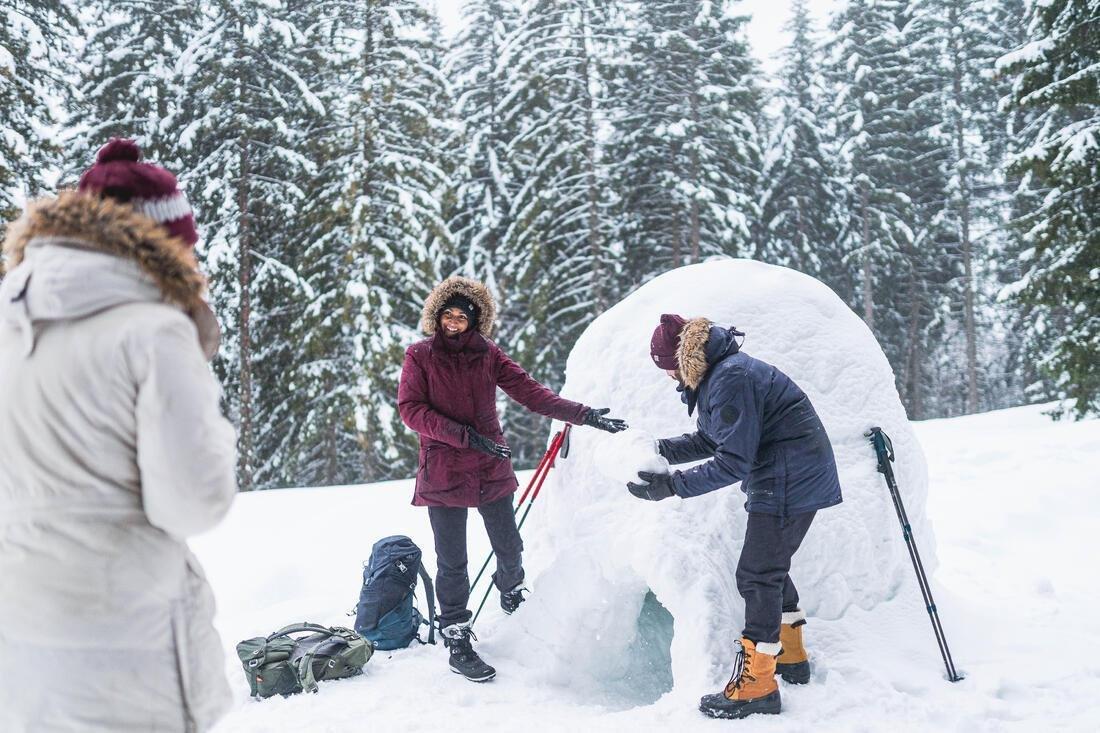 BLACK WOMEN'S WARM WATER-REPELLENT SNOW HIKING TROUSERS - SH500 MOUNTAIN, No Color, large image number 10