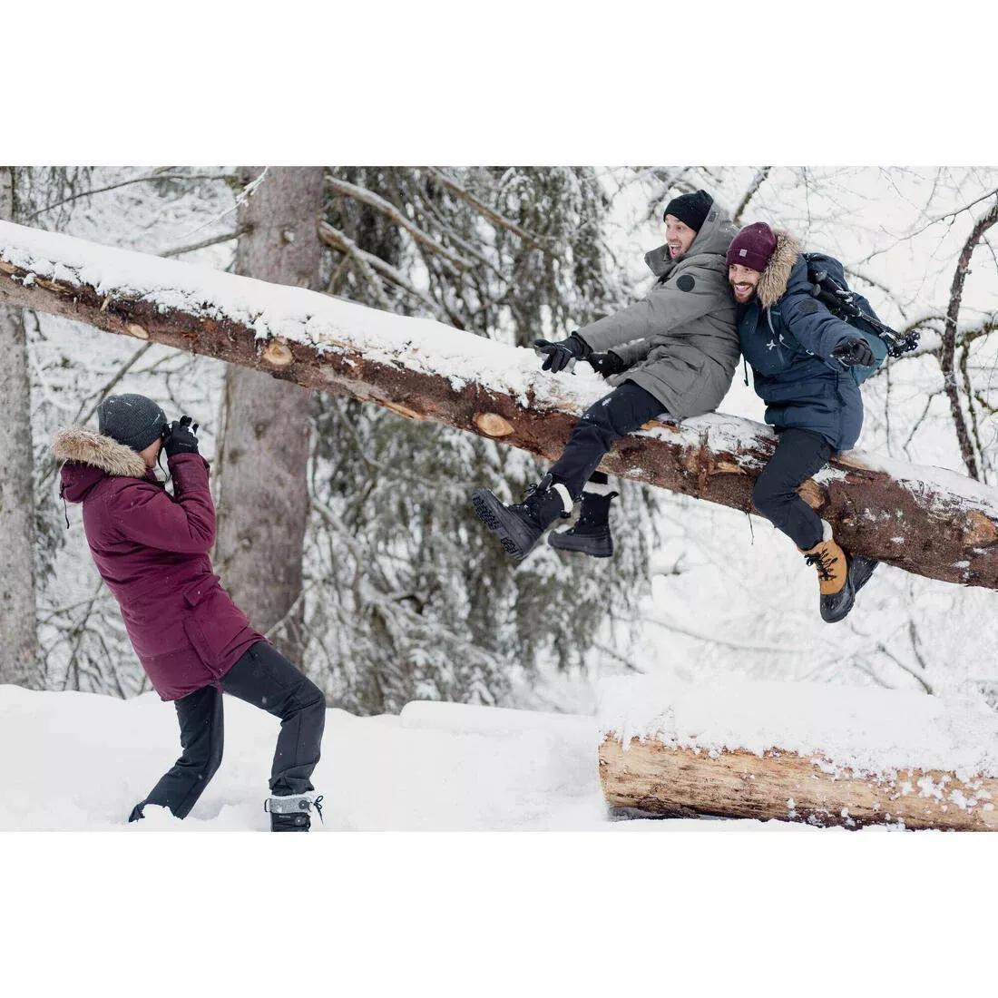 BLACK WOMEN'S WARM WATER-REPELLENT SNOW HIKING TROUSERS - SH500 MOUNTAIN, , large image number 13