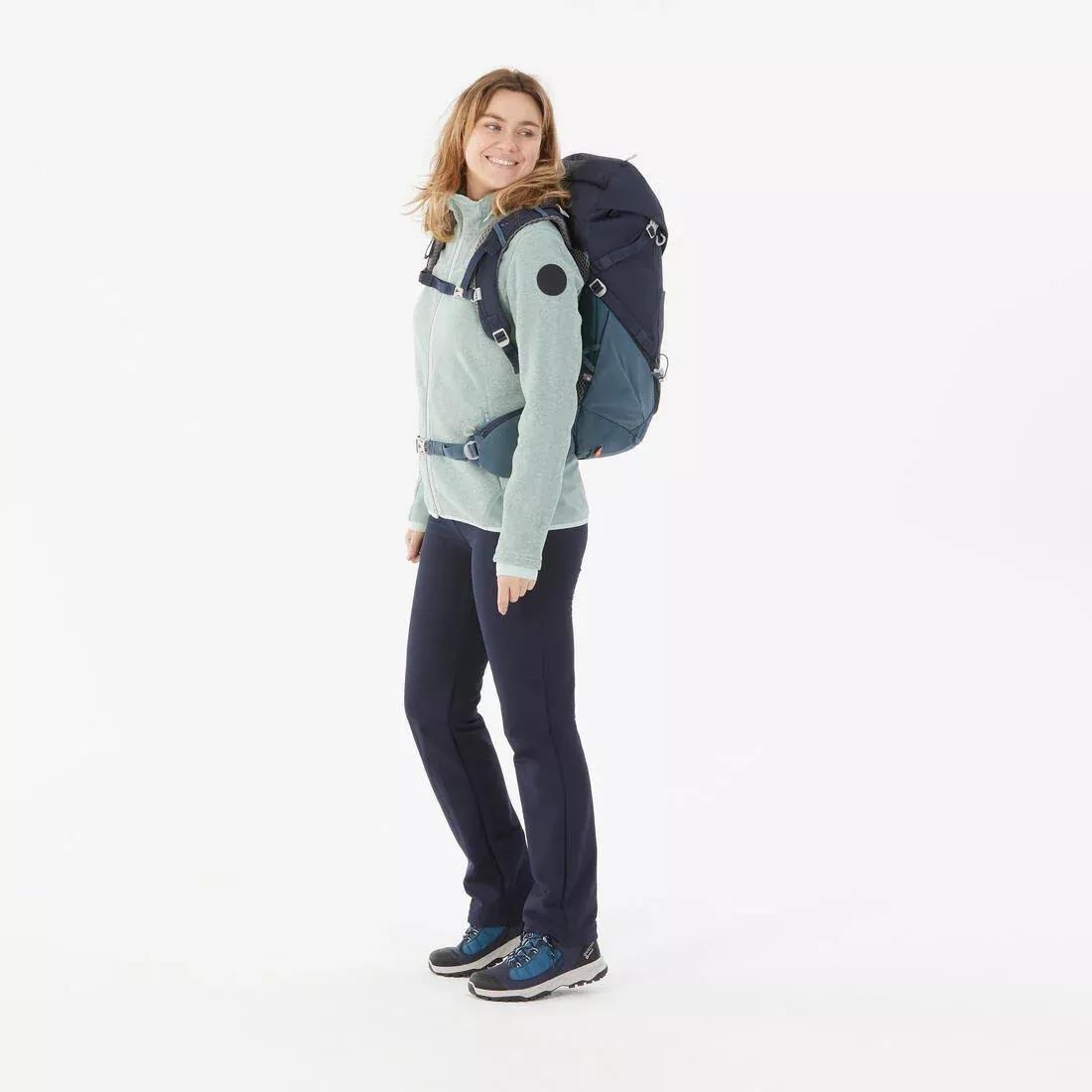 Women Warm Water-Repellent Snow Hiking Trousers - SH500 Mountain, Navy, , large image number 1