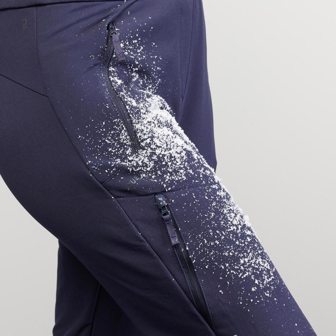 Women Warm Water-Repellent Snow Hiking Trousers - SH500 Mountain, Navy, , large image number 2