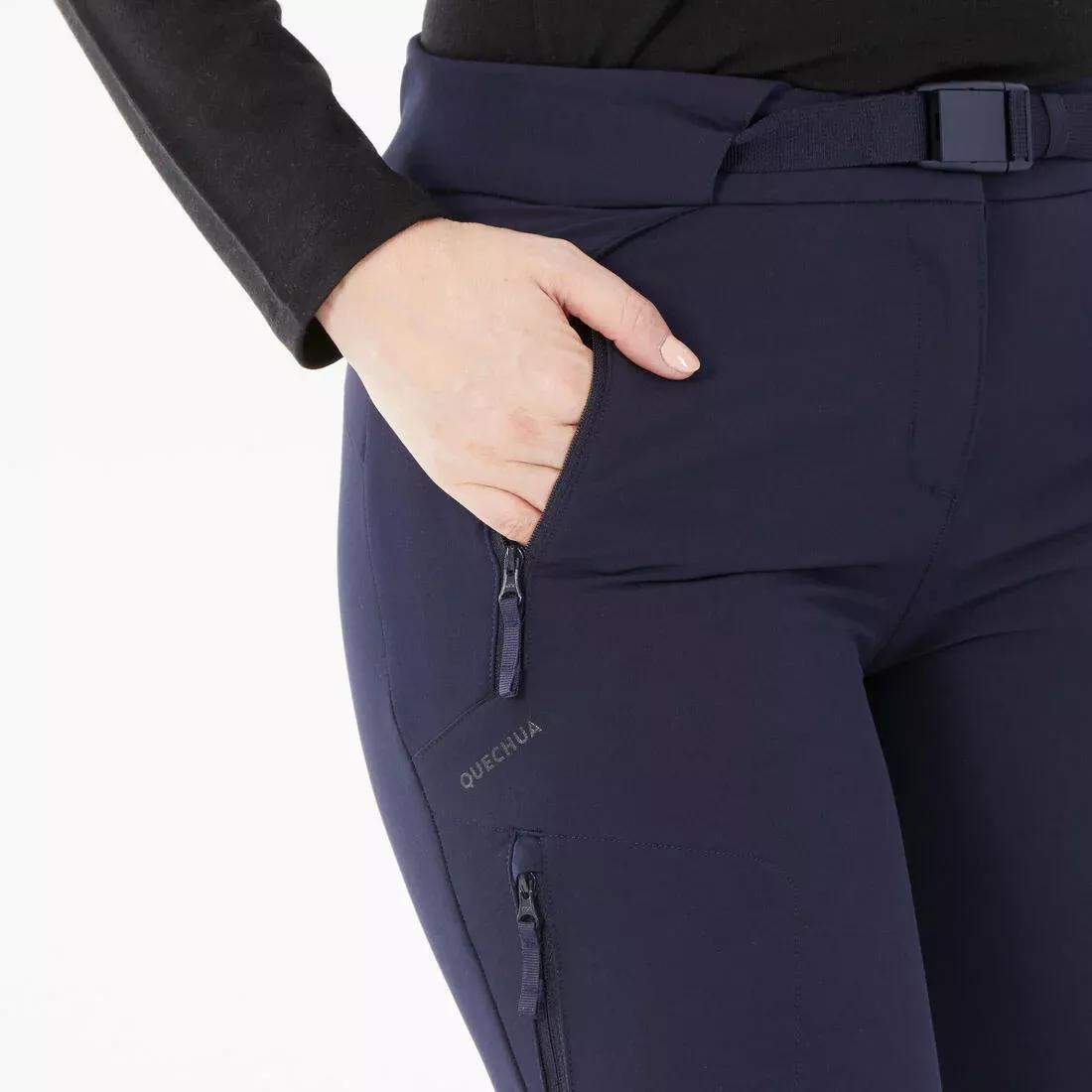 Women Warm Water-Repellent Snow Hiking Trousers - SH500 Mountain, Navy, , large image number 4