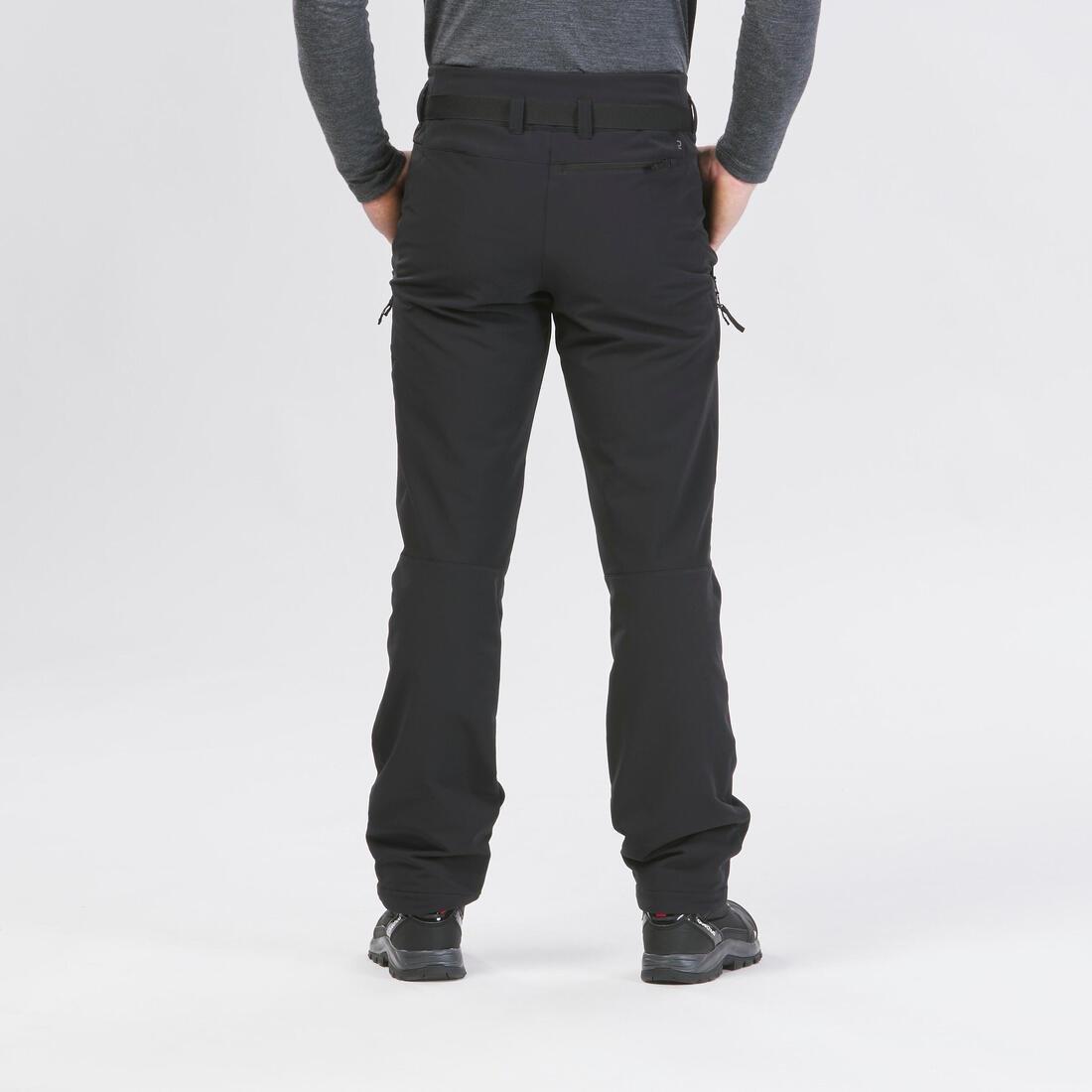 Men Warm Water-Repellent Snow Hiking Trousers - Sh500 Mountain, Black, No Color, large image number 3