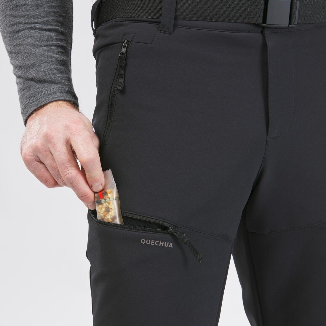 Men Warm Water-Repellent Snow Hiking Trousers - Sh500 Mountain, Black, No Color, large image number 4