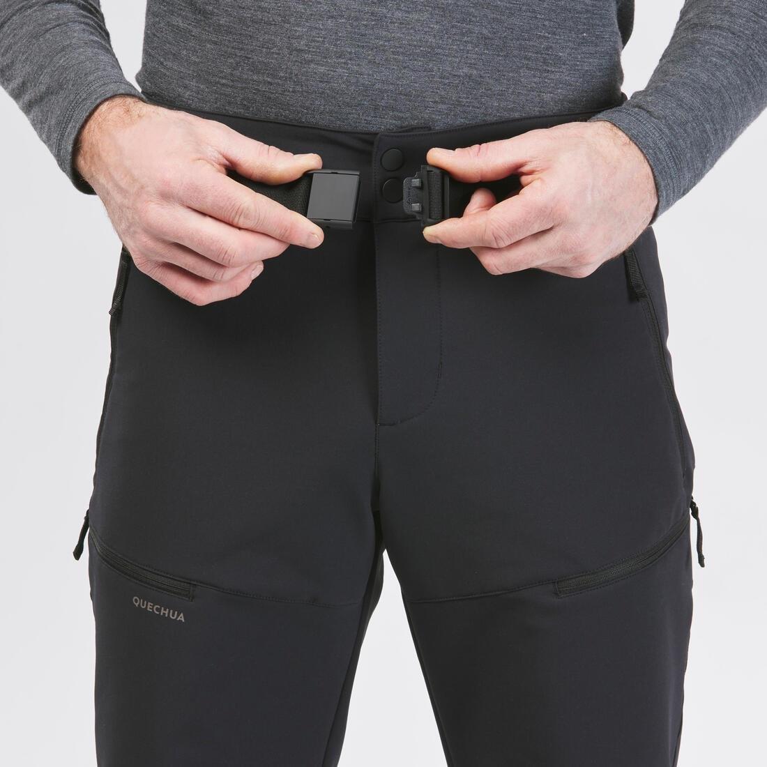 Men Warm Water-Repellent Snow Hiking Trousers - Sh500 Mountain, Black, No Color, large image number 5