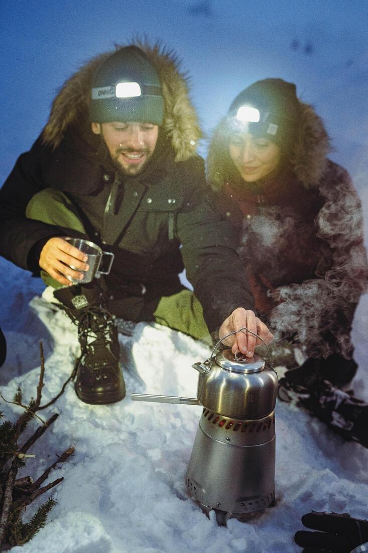 Men Warm Water-Repellent Snow Hiking Trousers - SH500 Mountain, Green, No Color, large image number 10