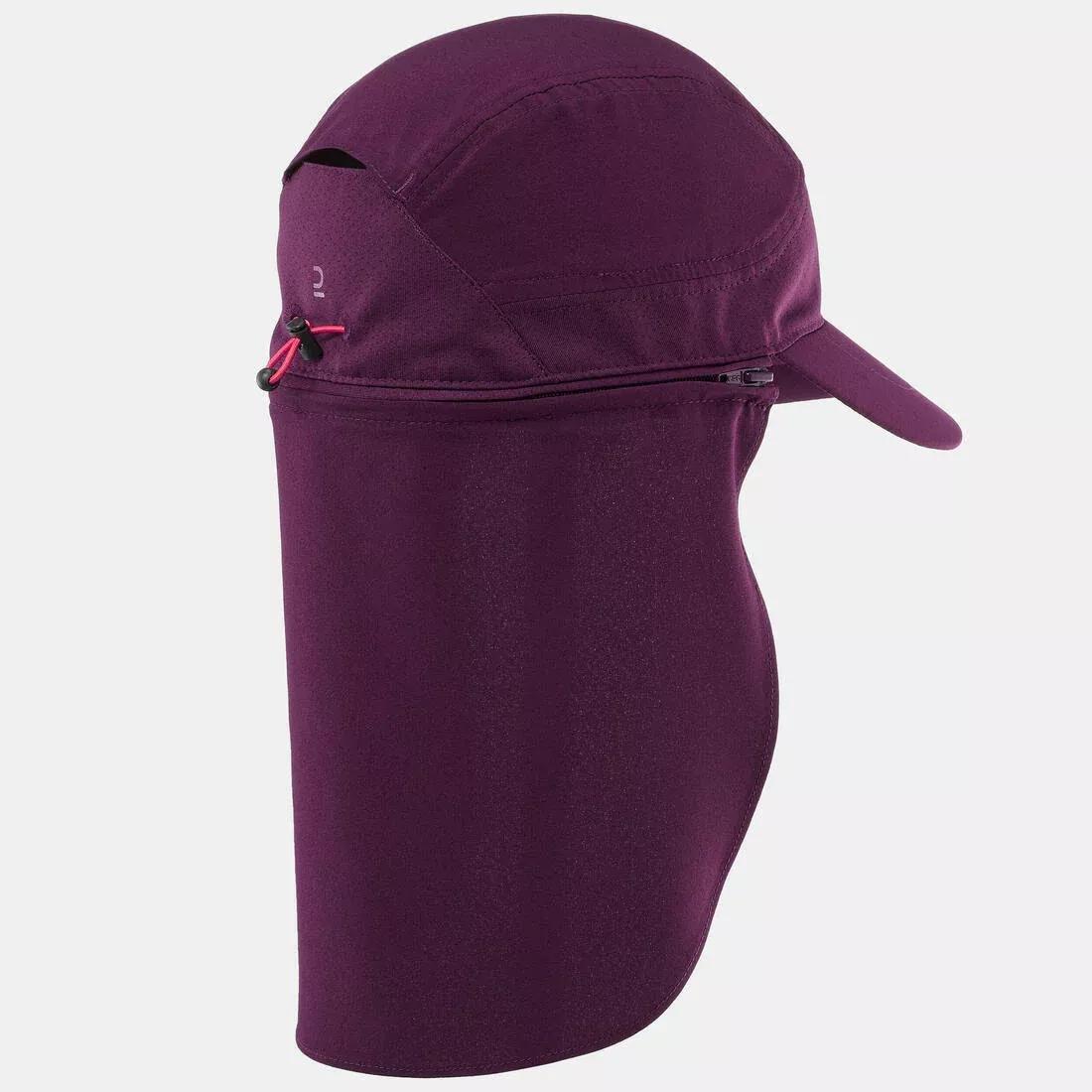 Children's Hiking Anti-UV Cap MH500, grape purple, , large image number 1