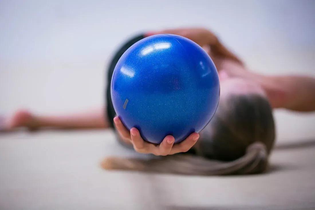 BLUEBERRY BLUE Rhythmic Gymnastics Ball 185 mm, No Color, large image number 14