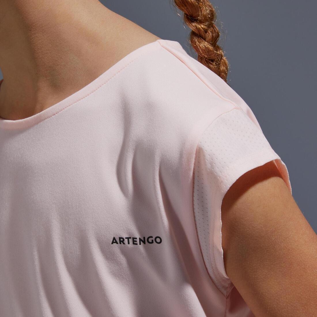Girls T-Shirt 500, Fluo Pale Peach, No Color, large image number 12