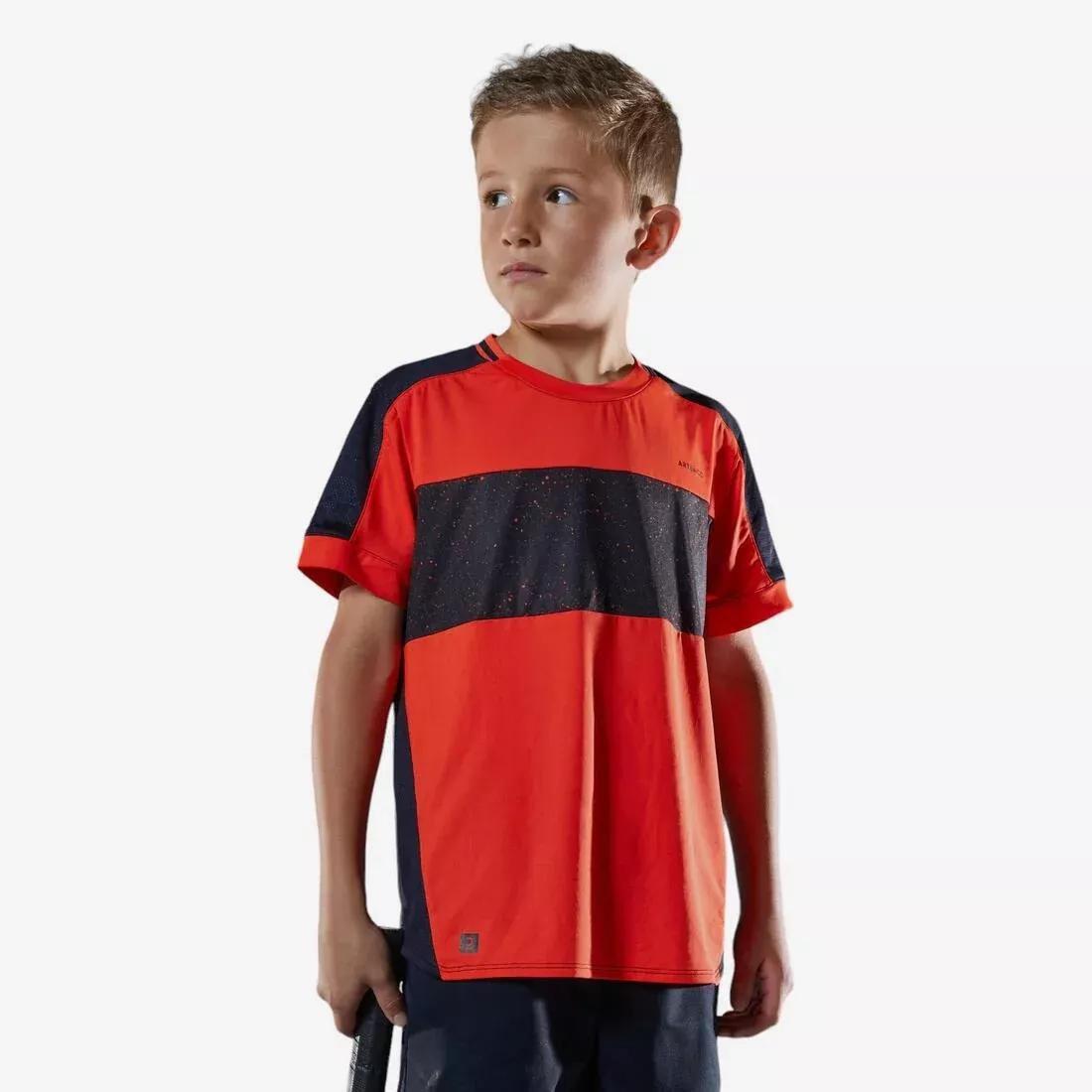 Boys' Thermal Tennis T-Shirt 500, Red, No Color, large image number 1