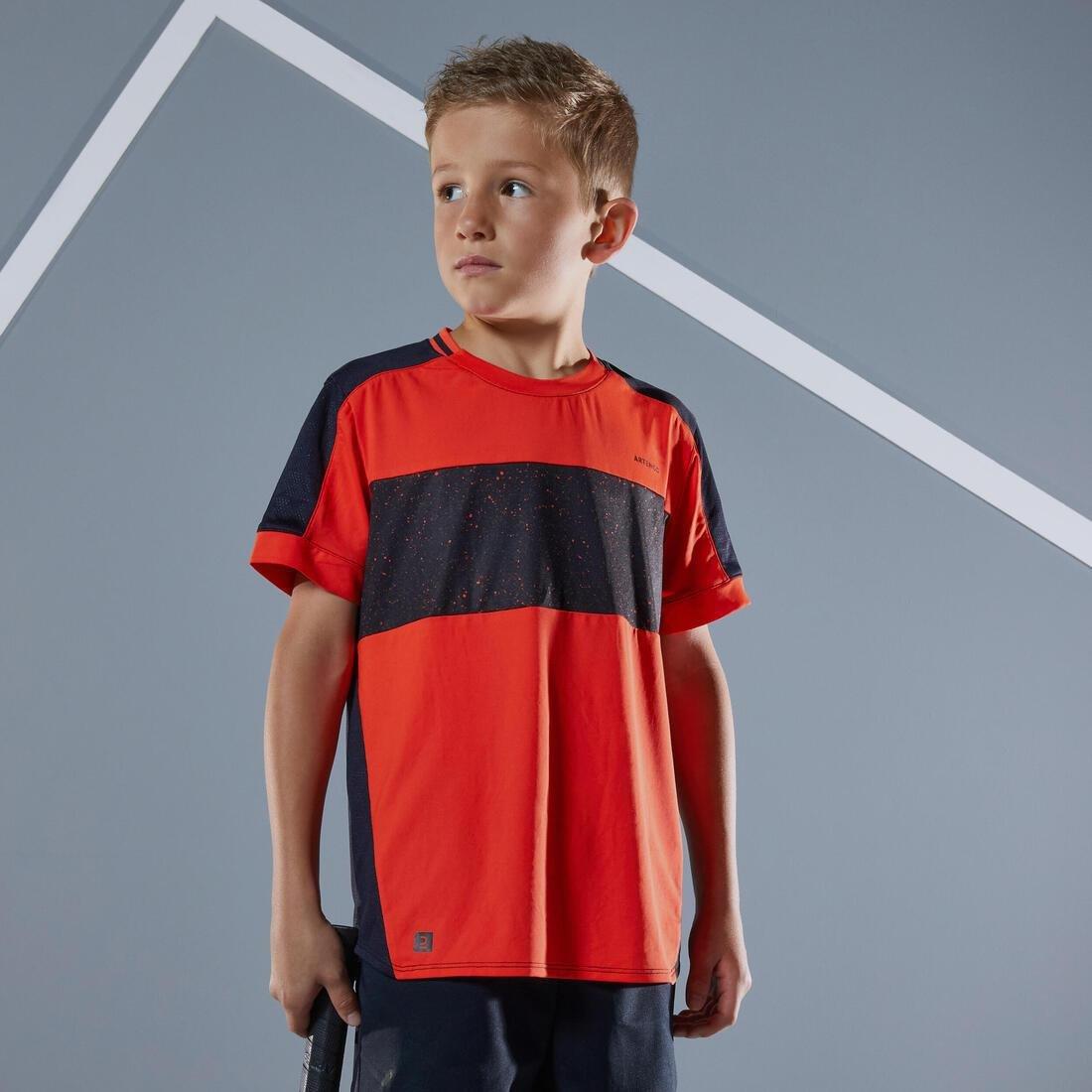 Boys' Thermal Tennis T-Shirt 500, Red, , large image number 14