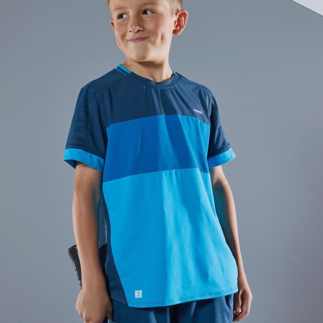 Boys' Tennis T-Shirt Dry 500, petrol blue, No Color, large image number 0