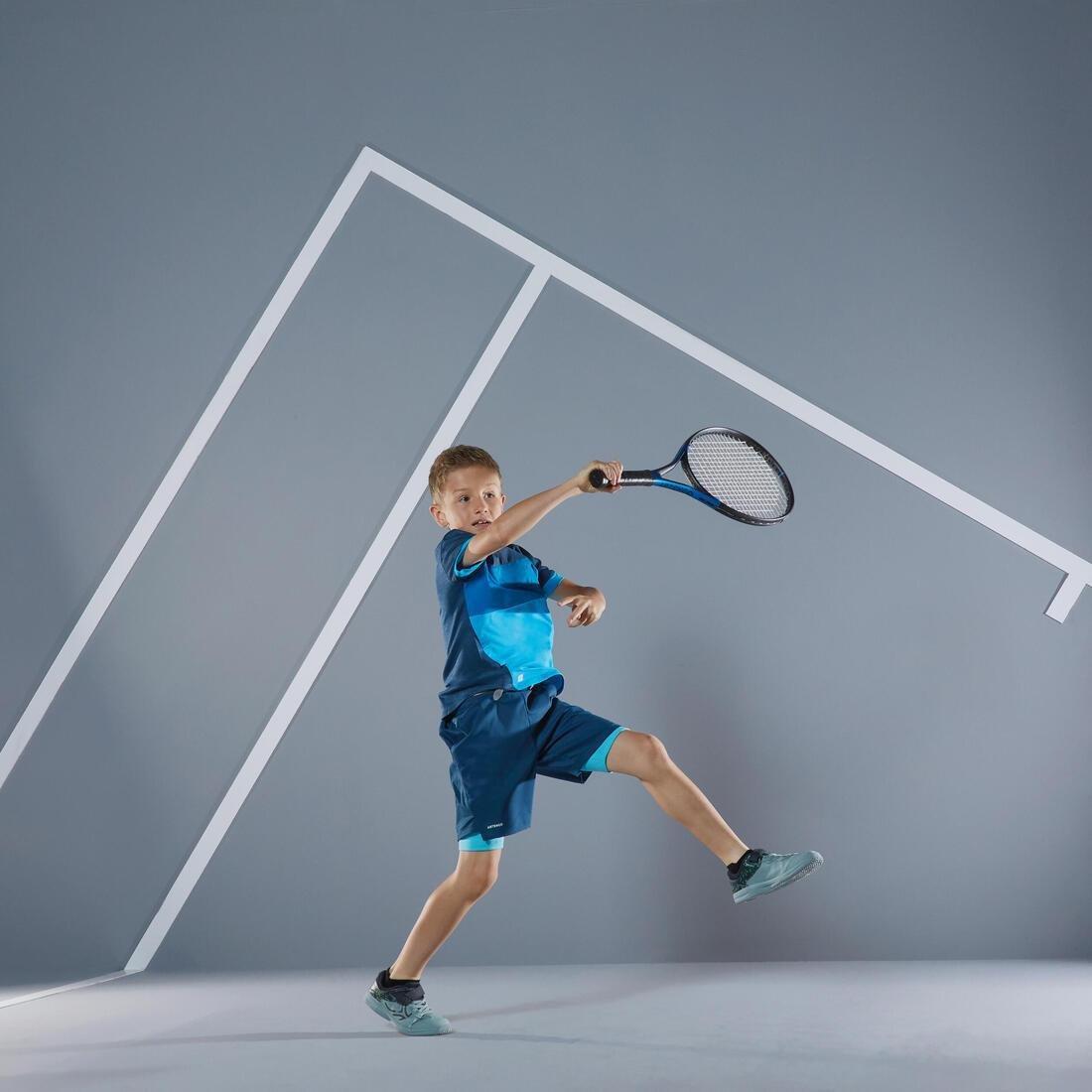 Boys' Tennis T-Shirt Dry 500, petrol blue, , large image number 2